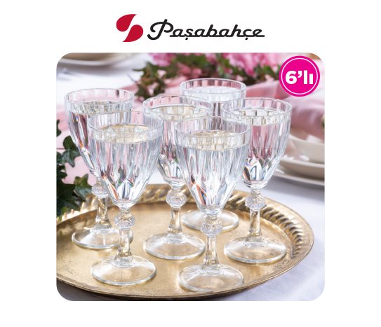 Diamond Ayaklı Su Bardağı ~245 cc