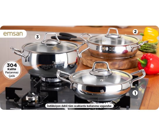 3-Çelik Derin Tencere