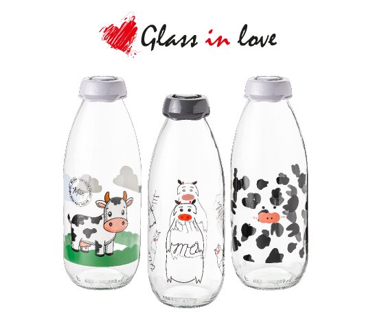 Desenli Süt Şişesi ~ 1000 cc