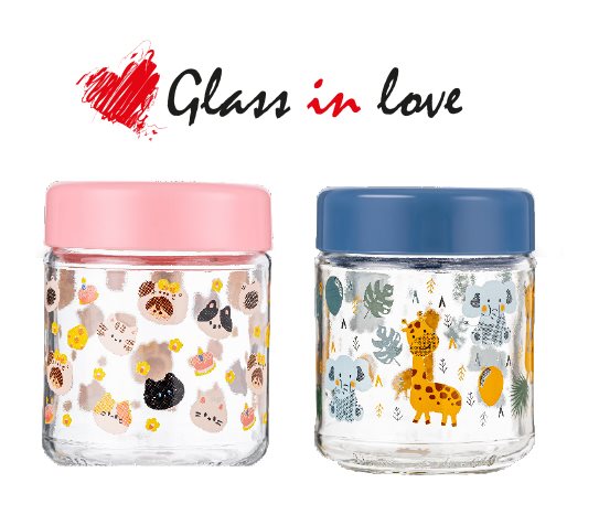 Desenli Mama / Saklama Kabı ~ 210 cc