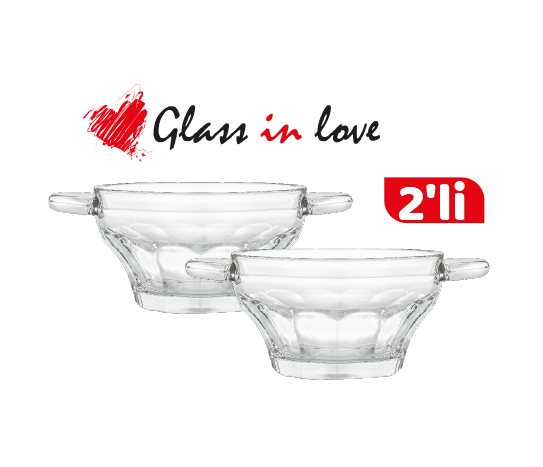 Kulplu Cam Tatlı Kasesi ~330 cc