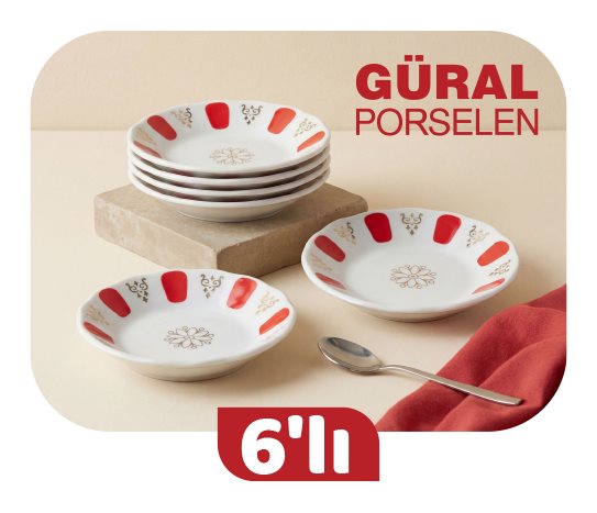 Desenli Porselen Çay Tabağı ~10 cm