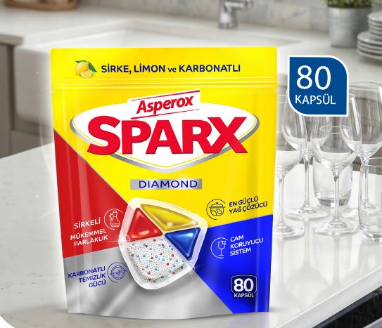 ASPEROX SPARX DIAMOND BULAŞIK MAKİNESİ KAPSÜLÜ