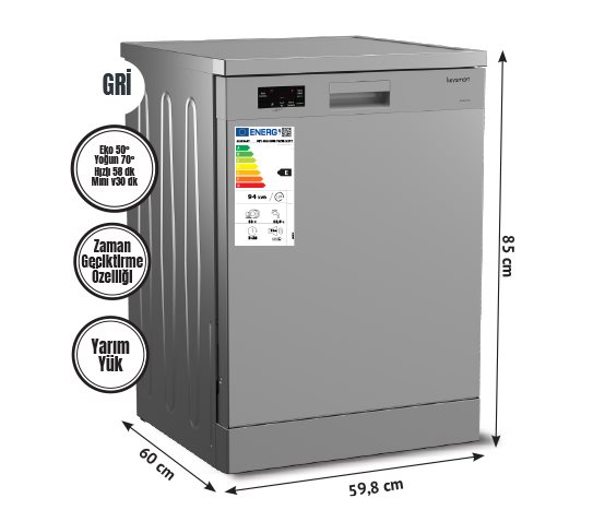 4 PROGRAMLI BULAŞIK MAKİNESİ KEY 4014 BMS