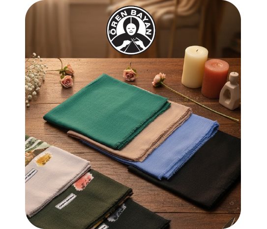 Flamlı Eşarp ~100x100 cm