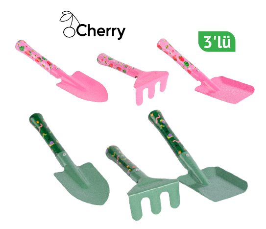 Desenli Bahçe Alet Seti