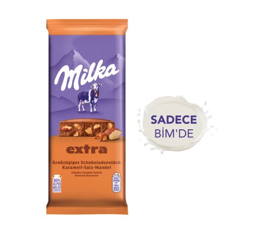 Milka Extra Badem ve Tuzlu Karamelli Çikolata