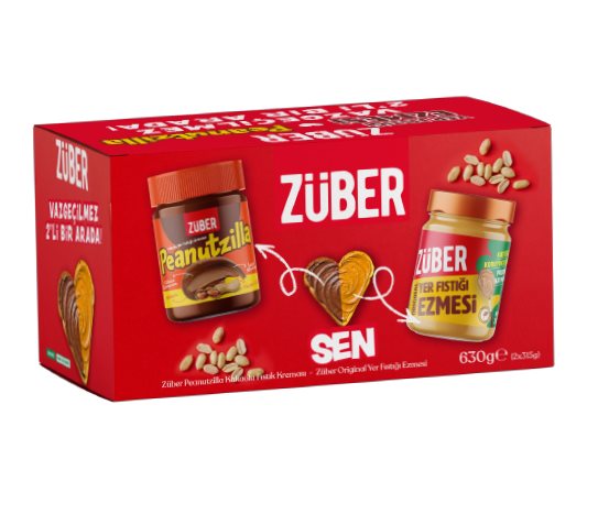 ZÜBER PEANUTZİLLA KAKAOLU FISTIK KREMASI &amp; YER FISTIĞI EZMESİ