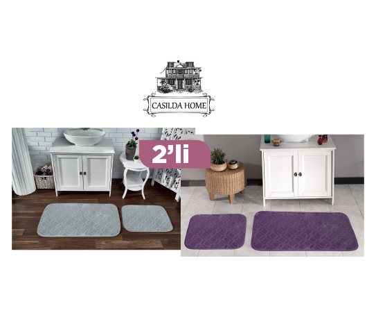 Banyo Paspas Seti ~60x100 cm +50x60 cm