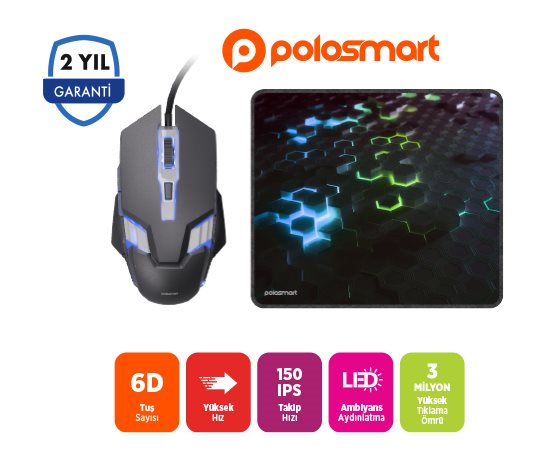 Gaming Mouse + Mouse Pad Pgm43