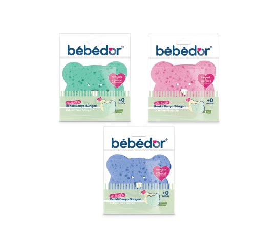 Bebedor Selülozik Renkli Banyo Süngeri