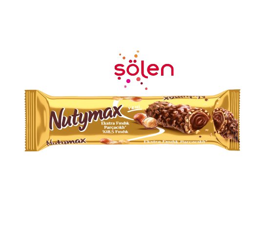 Nutymax Extra Fındık Parçacıklı Kaplamalı Gofret