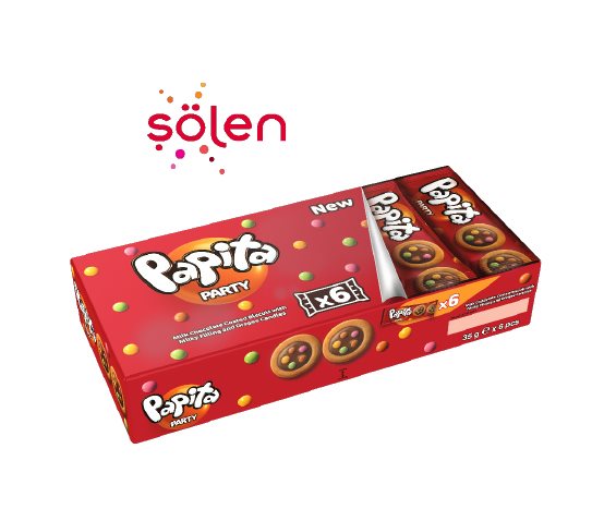 Papita Party Drajeli Sütlü Çikolata Kaplamalı Bisküvi