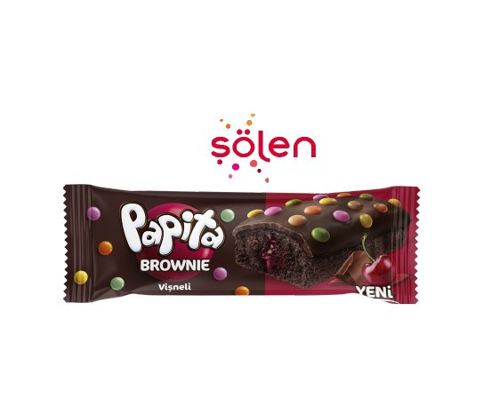 Papita Çikolata Kaplı Vişneli Browni