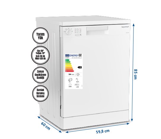 Keysmart 4 PROGRAMLI BULAŞIK MAKİNESİ KEY 4014 BM