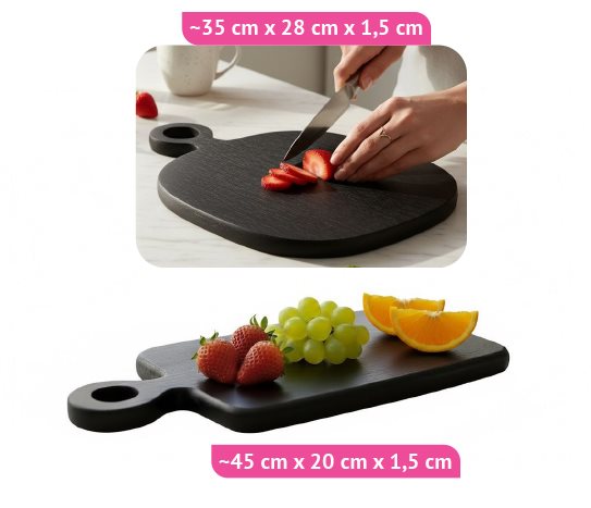 Siyah Bambu Kesme Tahtası /Sunumluk