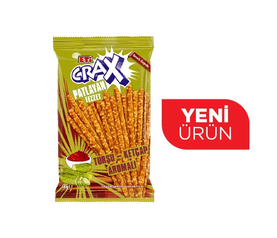 Eti Crax Turşu &amp; Ketçap Aromalı Çeşnili Çubuk Kraker