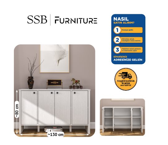 Rose 4 Kapaklı Konsol