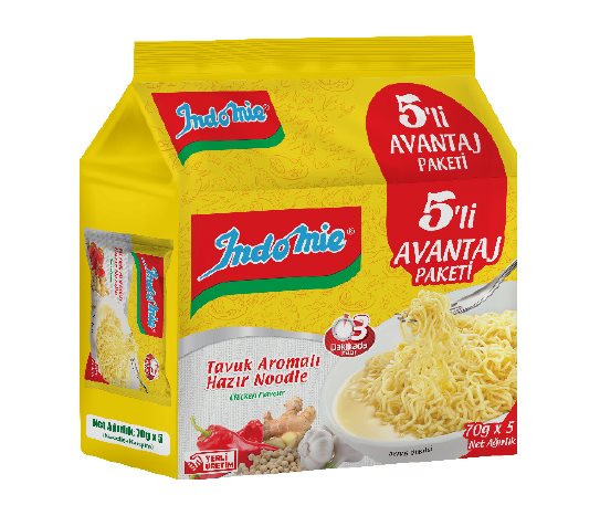 Indomie Noodle Tavuk Aromalı 5’ li Paket