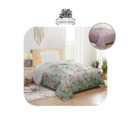 Kapitoneli Tek Kişilik Yatak Örtüsü