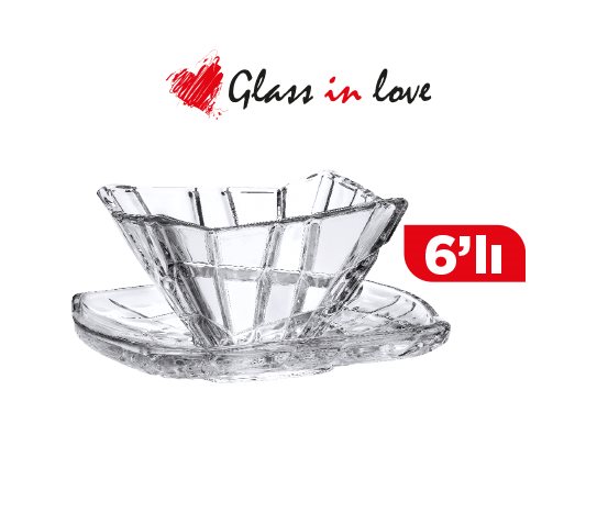 Cam Tabaklı Tatlı Kasesi