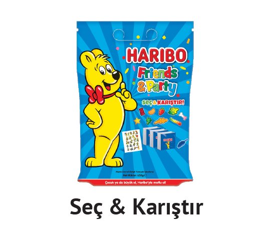 Haribo Friends &amp; Party Meyve Aromalı Karışık Yumuşak Şekerleme