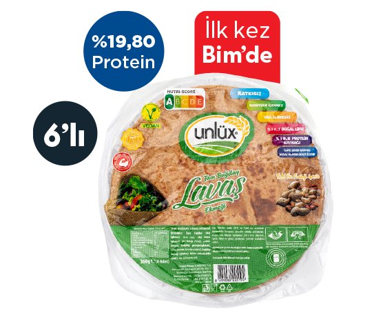 Unlüx Tam Buğdaylı Proteinli Lavaş