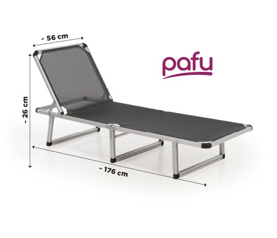 Pafu KATLANABİLİR KADEMELİ ALÜMİNYUM ŞEZLONG