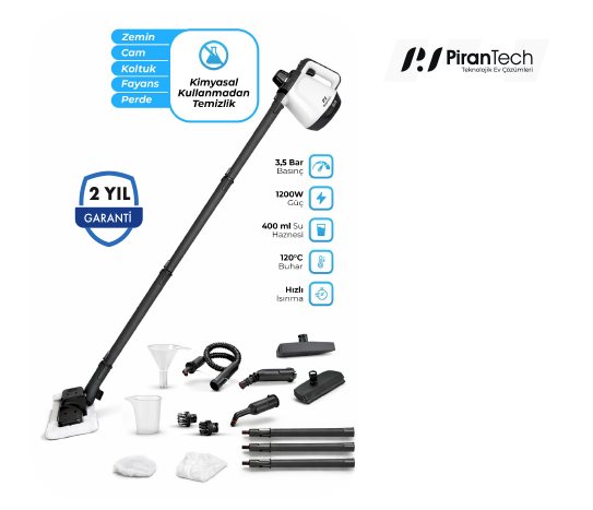 PiranTech PİRANTECH DİKEY BUHARLI TEMİZLEYİCİ