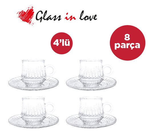 Glass in Love Kahve Fincan Seti ~100 cc