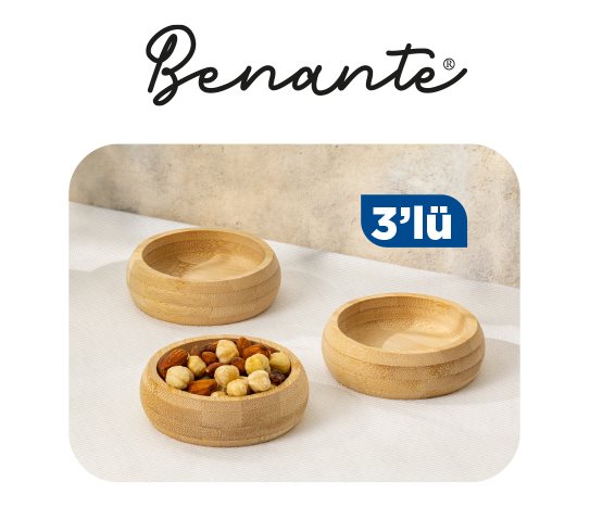 Benante Bambu Çerezlik Seti ~ 10 cm