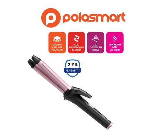 Polosmart Saç Düzleştirici Maşa 2si1 Arada