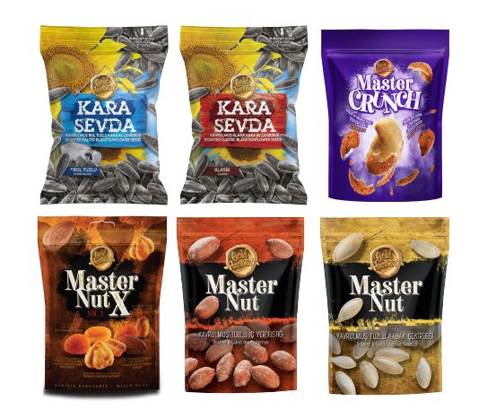KARA SEVDA-MASTER CRUNCH-MASTER NUT KURUYEMİŞ ÇEŞİTLERİ