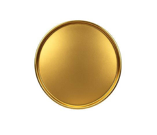 Gold Metal Yuvarlak Sunum Tepsisi ~23 cm