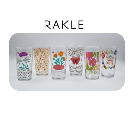 Rakle Desenli Meşrubat Bardağı ~570 cc