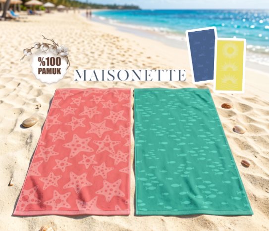 MAISONETTE JAKARLI PLAJ HAVLUSU ~70x150 cm