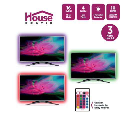 HOUSE PRATİK Tv Arkası Led Aydınlatma