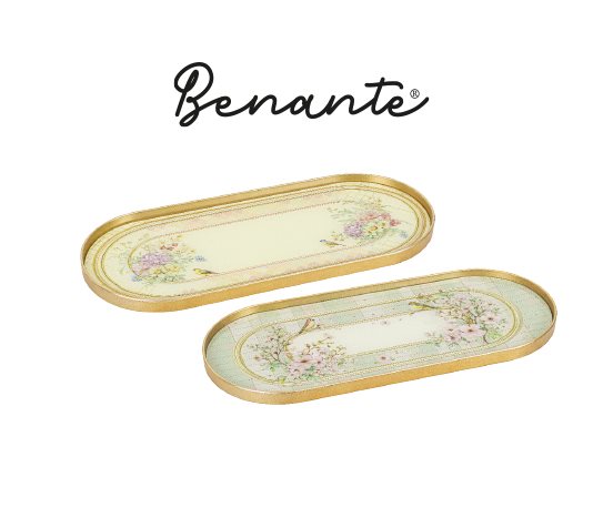 Benante Desenli Oval Sunum Tepsisi