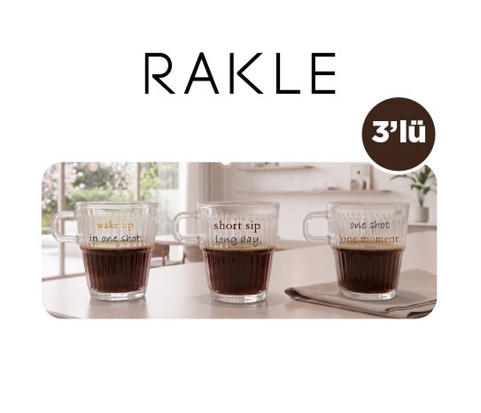 Rakle Stackable Gravürlü Desenli Espresso Bardağı