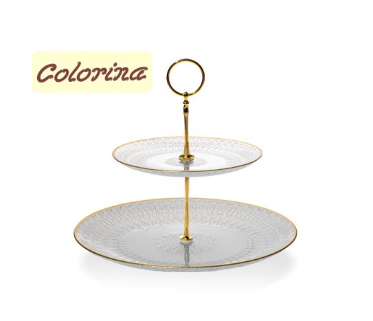 Colorina Altın Rimli 2 Katlı Kurabiyelik