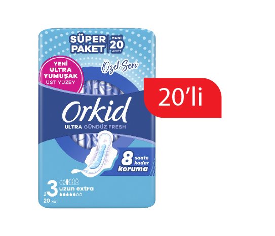 Orkid Özel Seri Hijyenik Ped Uzun Ekstra