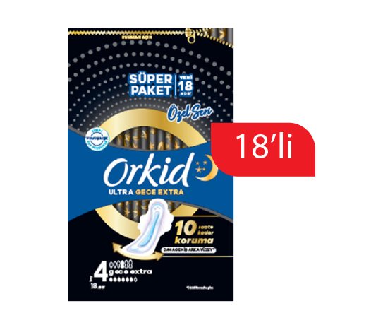 Orkid Özel Seri Hijyenik Ped Gece Extra