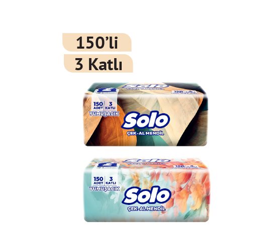 Solo Çek Al Mendil 3 Katlı
