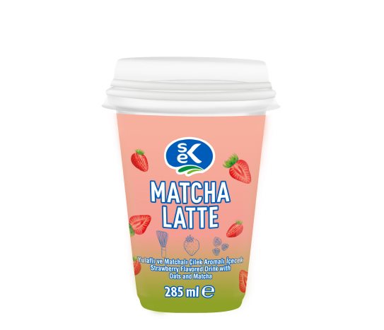 Sek Yulaflı ve Matchalı Çilek Aromalı İçecek