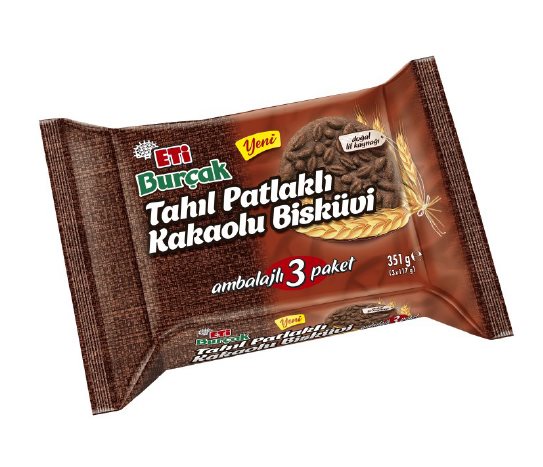 Eti Burçak Tahıl Patlaklı Kakaolu Bisküvi
