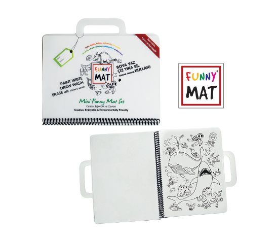 Funny Mat Çanta Şeklinde Boyanabilir Resim Defteri
