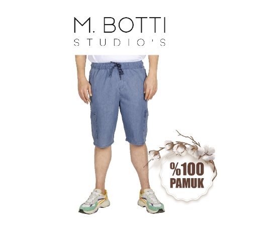 M.Botti Studio's Kot Şort Erkek