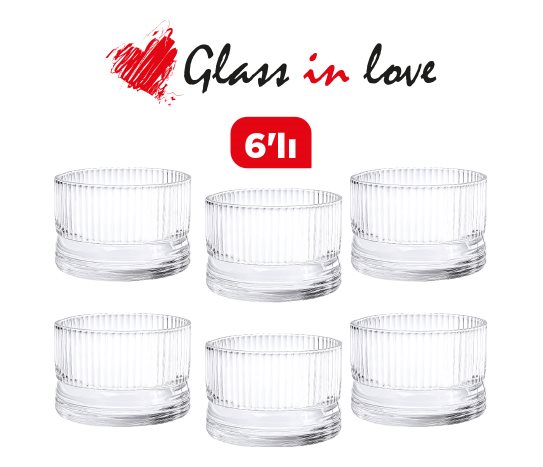 Glass in Love Cam Tatlı Kasesi