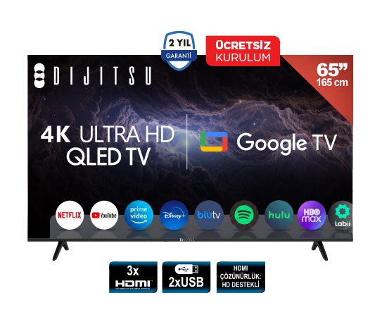 DIJITSU 65 İnç 4K Ultra HD Qled Google TV DQ33/3800