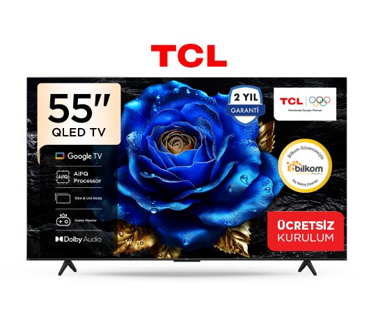 TCL 55 İnç 4K Qled Hdr Google TV 55T61C